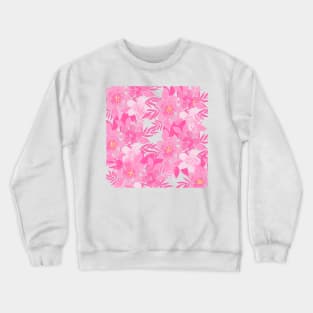 Pink Flowers Crewneck Sweatshirt